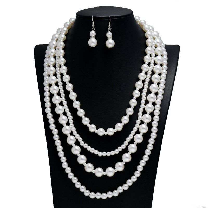 Fashion Style Fashion Exaggerated Handmade Imitation Pearl Rhinestone Flower Multi-Layer Necklace Bride Photo Studio Wedding Photography Accessories White 281
Fashion Style Fashion Exaggerated Handmade Imitation Pearl Rhinestone Flower Multi-Layer Necklace Bride Photo Studio Wedding Photography Accessories White 281