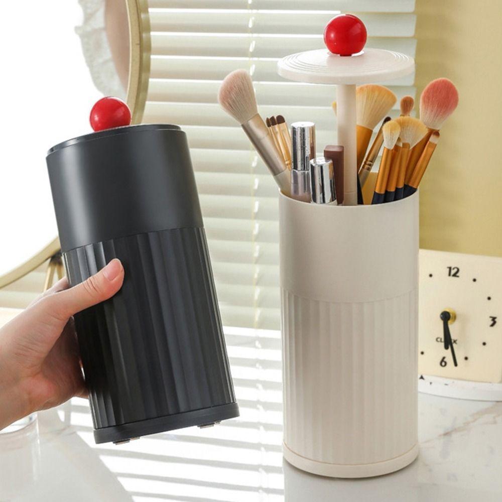 Plastic Automatic Lifting Makeup Brush Holder Dustproof Press Type Makeup Brush Organizer with Lid Cosmetics Storage Box бежевый
Plastic Automatic Lifting Makeup Brush Holder Dustproof Press Type Makeup Brush Organizer with Lid Cosmetics Storage Box бежевый