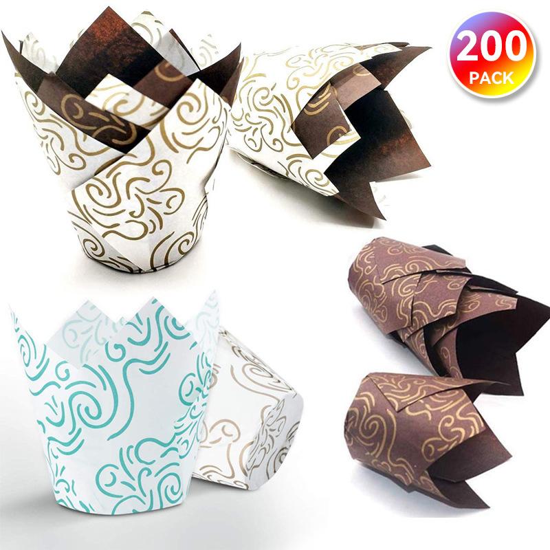 Printed Tulip Cake Cupcake Flame Baking Household Oil-Proof Bread Dessert Paper Tray Gold Silk Printing 200 Pcs
Printed Tulip Cake Cupcake Flame Baking Household Oil-Proof Bread Dessert Paper Tray Gold Silk Printing 200 Pcs