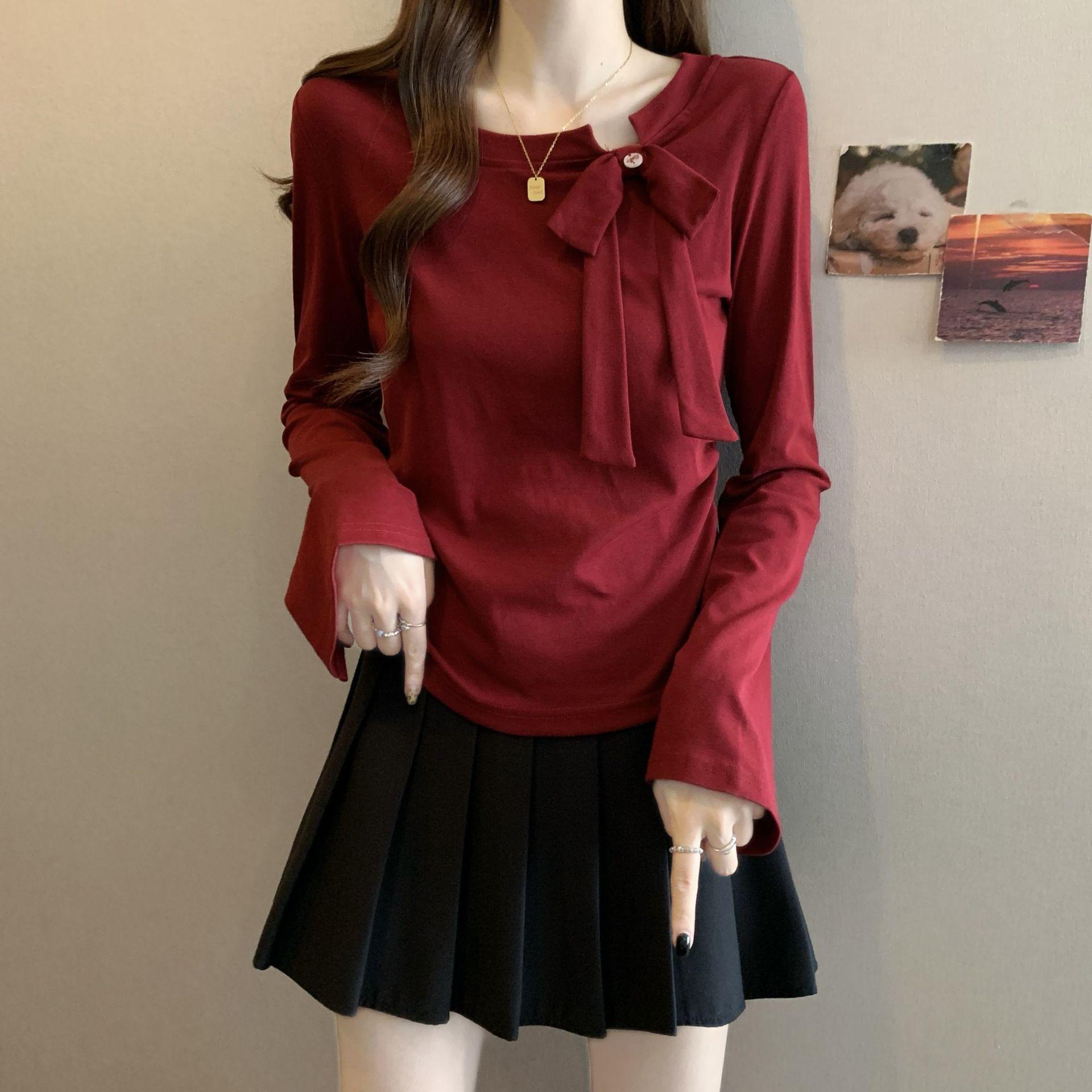 Plus Size Velvet Bow Long Sleeve T-Shirt: Flattering Autumn/Winter Fashion Top for Women L (101-120 lbs) красный
Plus Size Velvet Bow Long Sleeve T-Shirt: Flattering Autumn/Winter Fashion Top for Women L (101-120 lbs) красный