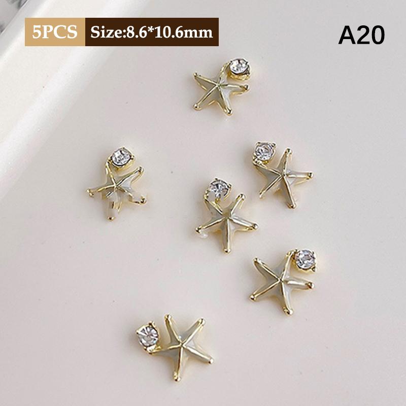 5Pcs Sea Shell Charms Starfish Nail Decors Rhinestones Rivets Stone Pearls Clam Mussel Metal Summer Nails Parts Design Accessory A20
5Pcs Sea Shell Charms Starfish Nail Decors Rhinestones Rivets Stone Pearls Clam Mussel Metal Summer Nails Parts Design Accessory A20