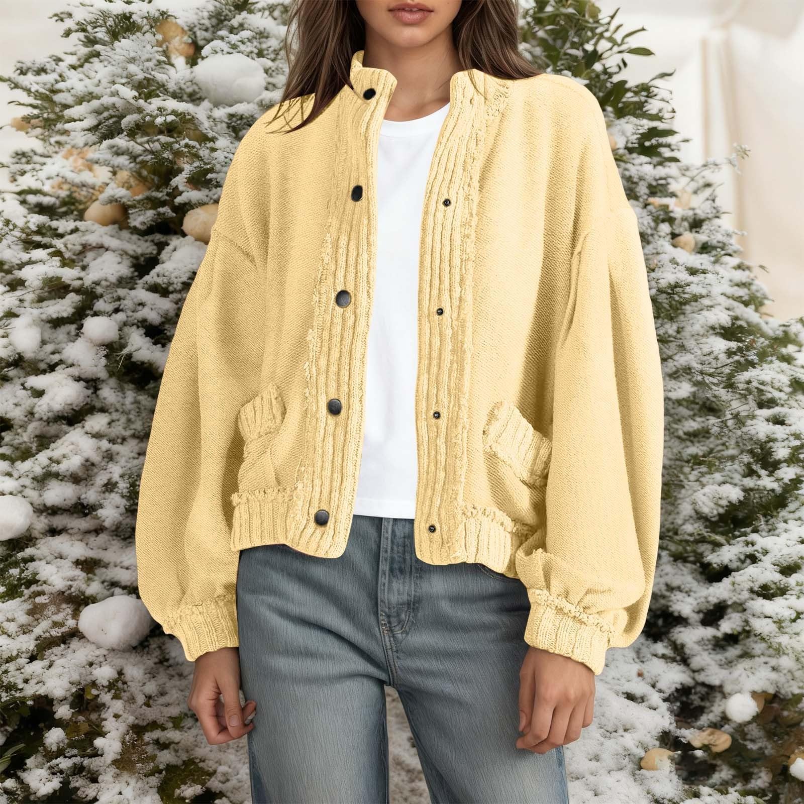 Womens Sweatshirt Cardigan Button Jackets Casual Long Sleeve Sweaters Cardigans With Pockets XL
Womens Sweatshirt Cardigan Button Jackets Casual Long Sleeve Sweaters Cardigans With Pockets XL