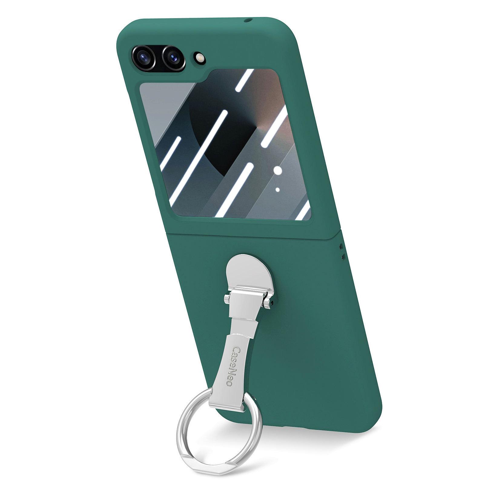 For Samsung Galaxy Z Flip6 5G Case Ring Kickstand PC Phone Cover with Tempered Glass Rear Screen Film Dark Green
For Samsung Galaxy Z Flip6 5G Case Ring Kickstand PC Phone Cover with Tempered Glass Rear Screen Film Dark Green