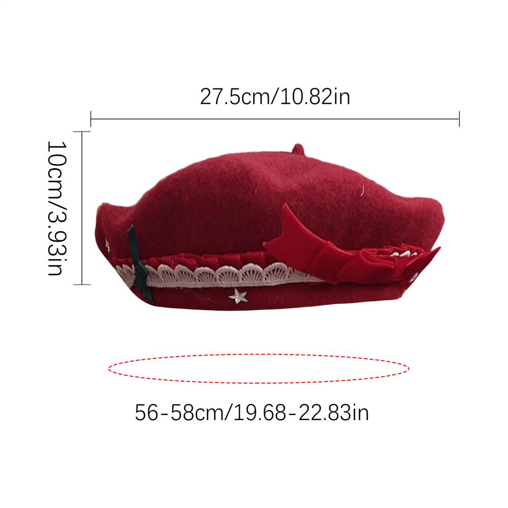 Beret Hats For Women Wool Headwear Costume With Decoration French Women Beret Hat For Ladies Girls Winter Cold Weather Christmas
Beret Hats For Women Wool Headwear Costume With Decoration French Women Beret Hat For Ladies Girls Winter Cold Weather Christmas
