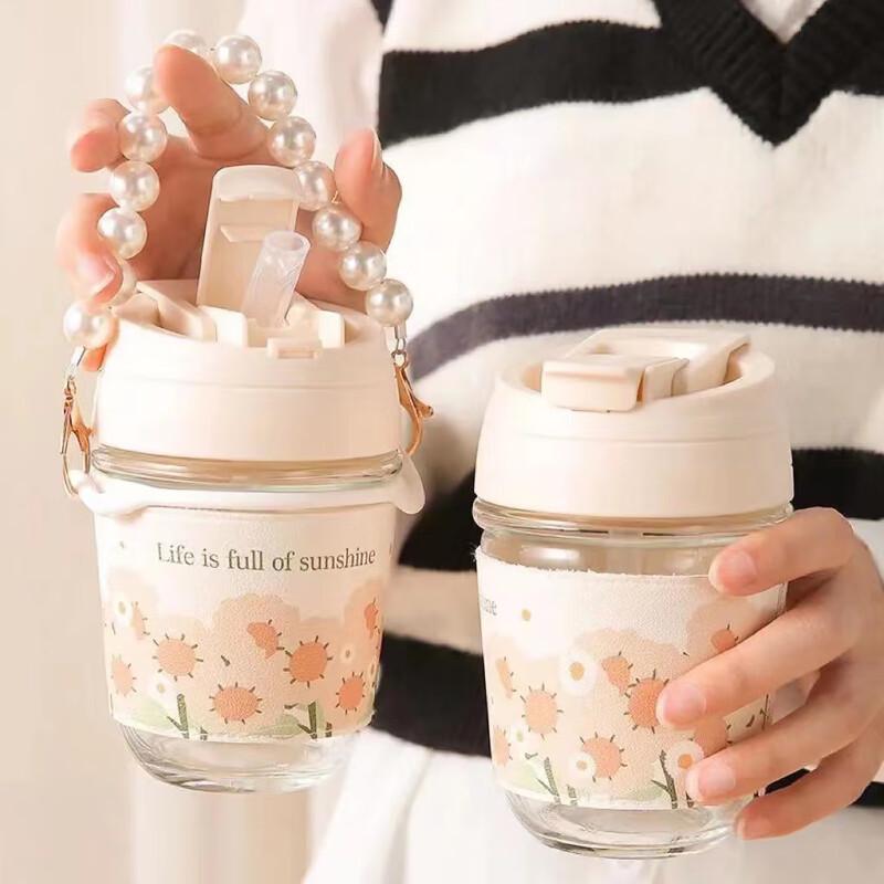 350ml Creative Pearl Bracelet Double-Drink Glass Water Bottle
350ml Creative Pearl Bracelet Double-Drink Glass Water Bottle