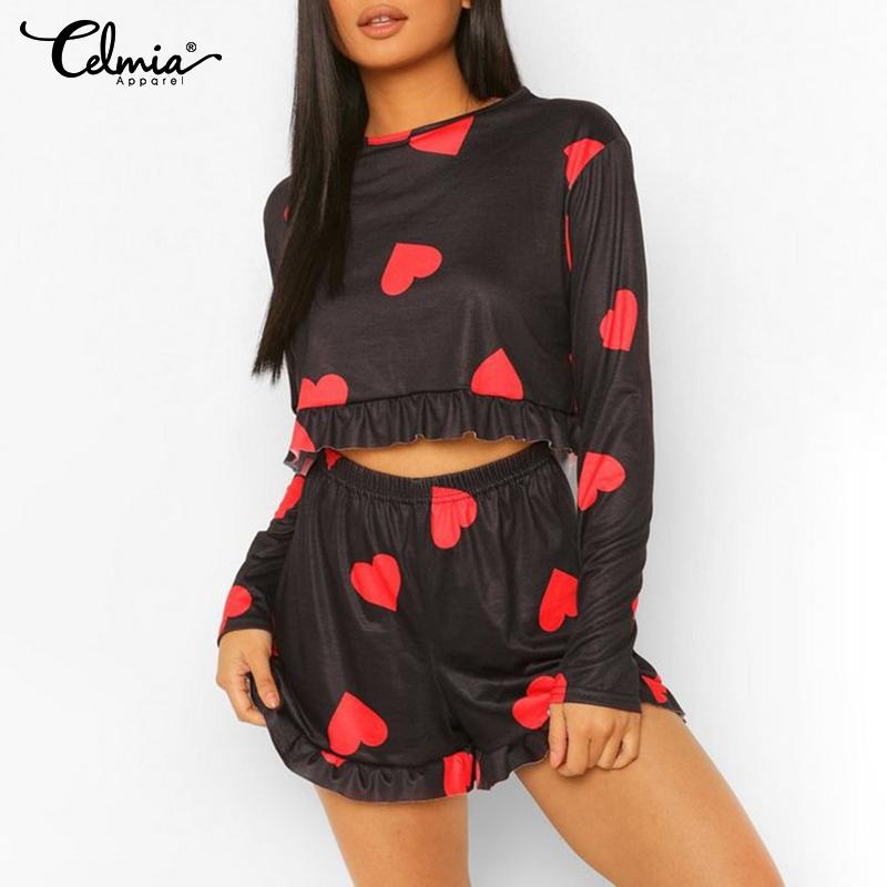 Celmia Весенняя Женская Сердечная Модель 2PCS Костюмы Пижама Короткие брюки Пижама Пижама
Celmia Весенняя Женская Сердечная Модель 2PCS Костюмы Пижама Короткие брюки Пижама Пижама