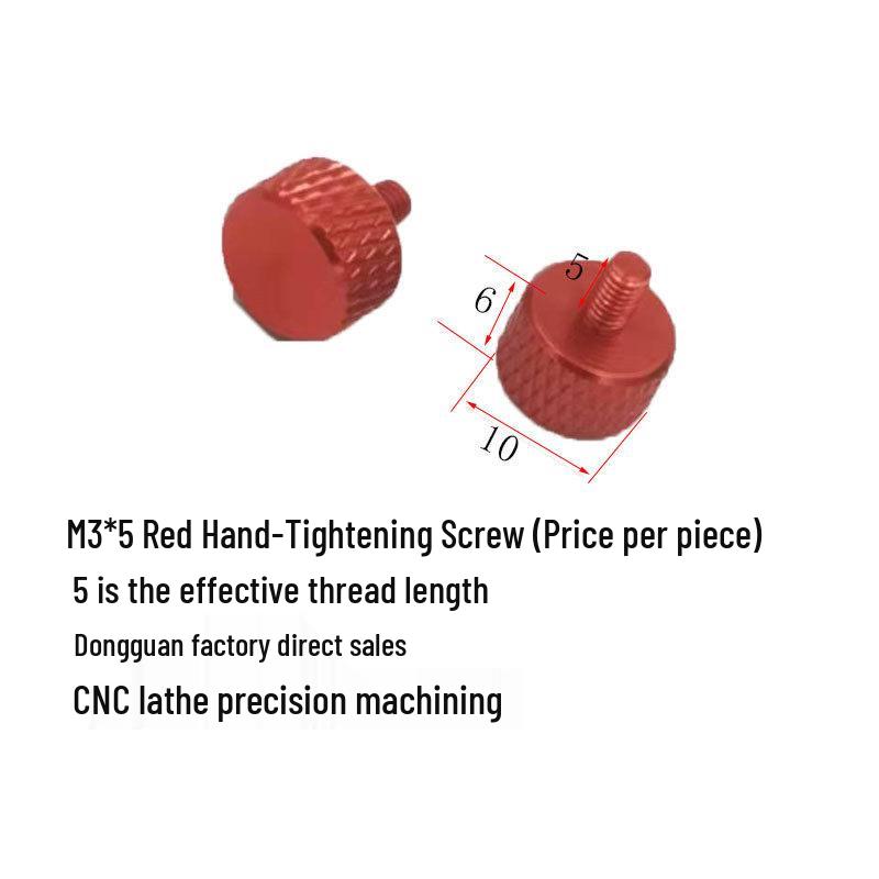 M3 Aluminum Alloy Hand-Tightening Screws for Computer Case Modifications - Red, Black, Gold
M3 Aluminum Alloy Hand-Tightening Screws for Computer Case Modifications - Red, Black, Gold