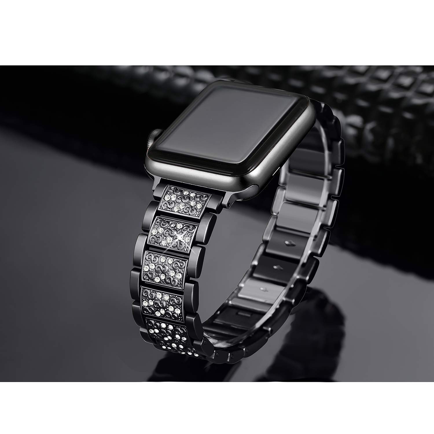 For Apple Watch Series 10 42mm/9 8 7 41mm/SE (2023) SE (2022) SE 6 5 4 40mm/3 2 1 38mm Rhinestone Decor Wrist Strap Watch Band Replacement Rose Gold
For Apple Watch Series 10 42mm/9 8 7 41mm/SE (2023) SE (2022) SE 6 5 4 40mm/3 2 1 38mm Rhinestone Decor Wrist Strap Watch Band Replacement Rose Gold