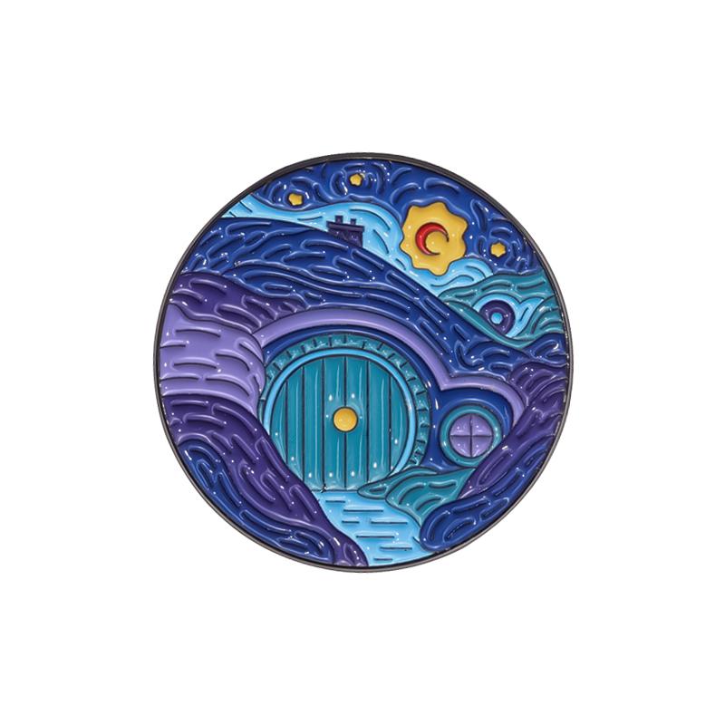 Van Gogh Oil Painting Starry Sky Enamel Pin Fantasy Movies Peripherals Gate of Kings Brooch Lapel Badge Jewelry Gift For Friends
Van Gogh Oil Painting Starry Sky Enamel Pin Fantasy Movies Peripherals Gate of Kings Brooch Lapel Badge Jewelry Gift For Friends