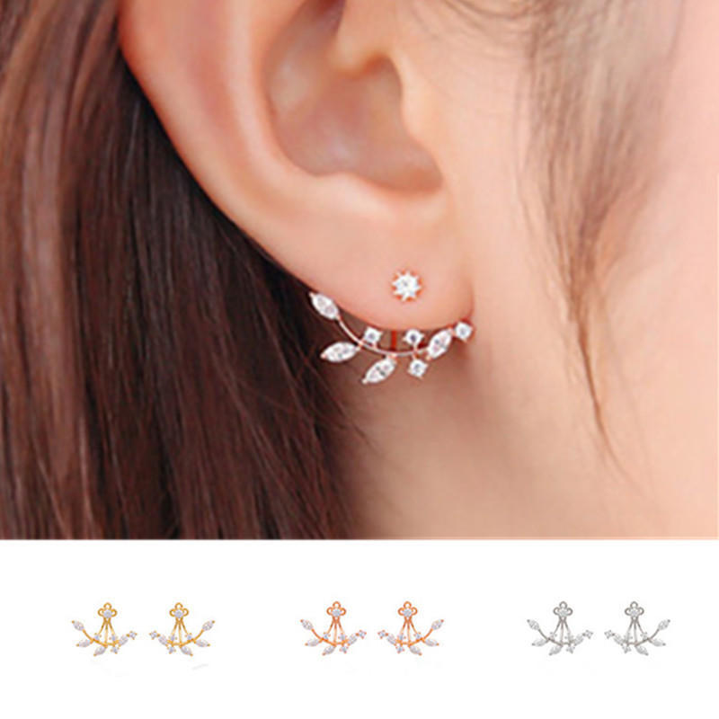 Шикарные модные элегантные серьги-гвоздики с кристаллами в виде листа и двухсторонней серьгой
Шикарные модные элегантные серьги-гвоздики с кристаллами в виде листа и двухсторонней серьгой