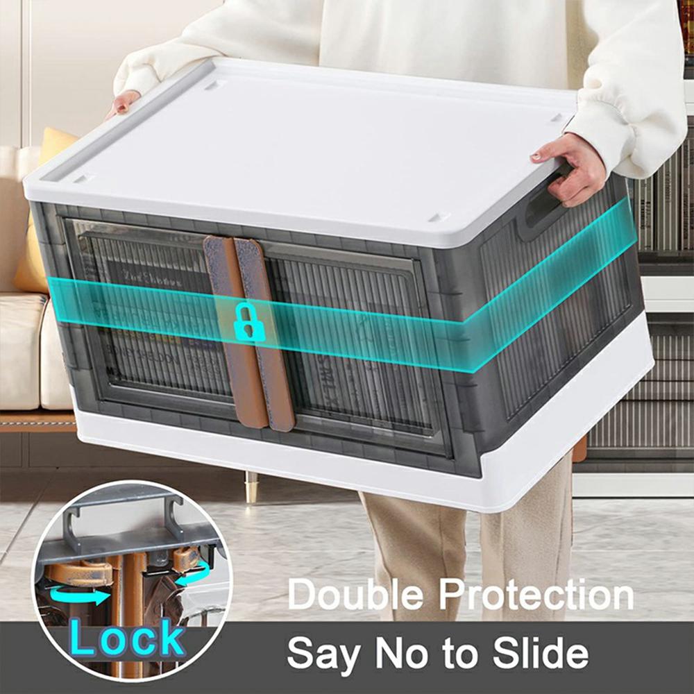 32L Foldable Storage Box Clothes Toys Snacks Transparent Plastic Container No Installation Required Blackish Green
32L Foldable Storage Box Clothes Toys Snacks Transparent Plastic Container No Installation Required Blackish Green