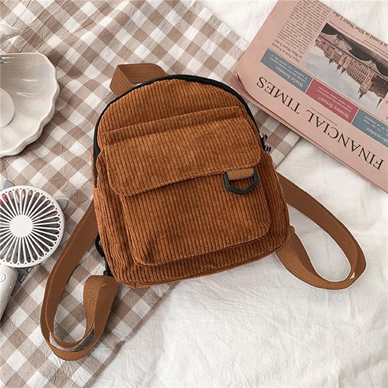 Fashion Women Mini Backpack Solid Color Corduroy Small Backpacks Simple Casual Student Bookbags Traveling Backpacks 2025 коричневий
Fashion Women Mini Backpack Solid Color Corduroy Small Backpacks Simple Casual Student Bookbags Traveling Backpacks 2025 коричневий