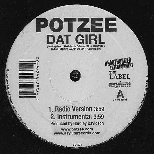 12inch Record POTZEE - Dat Girl 094274 Asylum Records 2005 US Rap & Hip-Hop/R&B Used
12inch Record POTZEE - Dat Girl 094274 Asylum Records 2005 US Rap & Hip-Hop/R&B Used