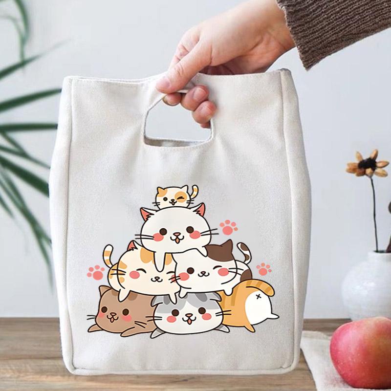 Kawaii Cartoon Cat Print Girls Insulation Bags Cartoon Cat Gift Portable Lunch Bag Kids Cute Animal Lovers Essential Lunch Bags
Kawaii Cartoon Cat Print Girls Insulation Bags Cartoon Cat Gift Portable Lunch Bag Kids Cute Animal Lovers Essential Lunch Bags