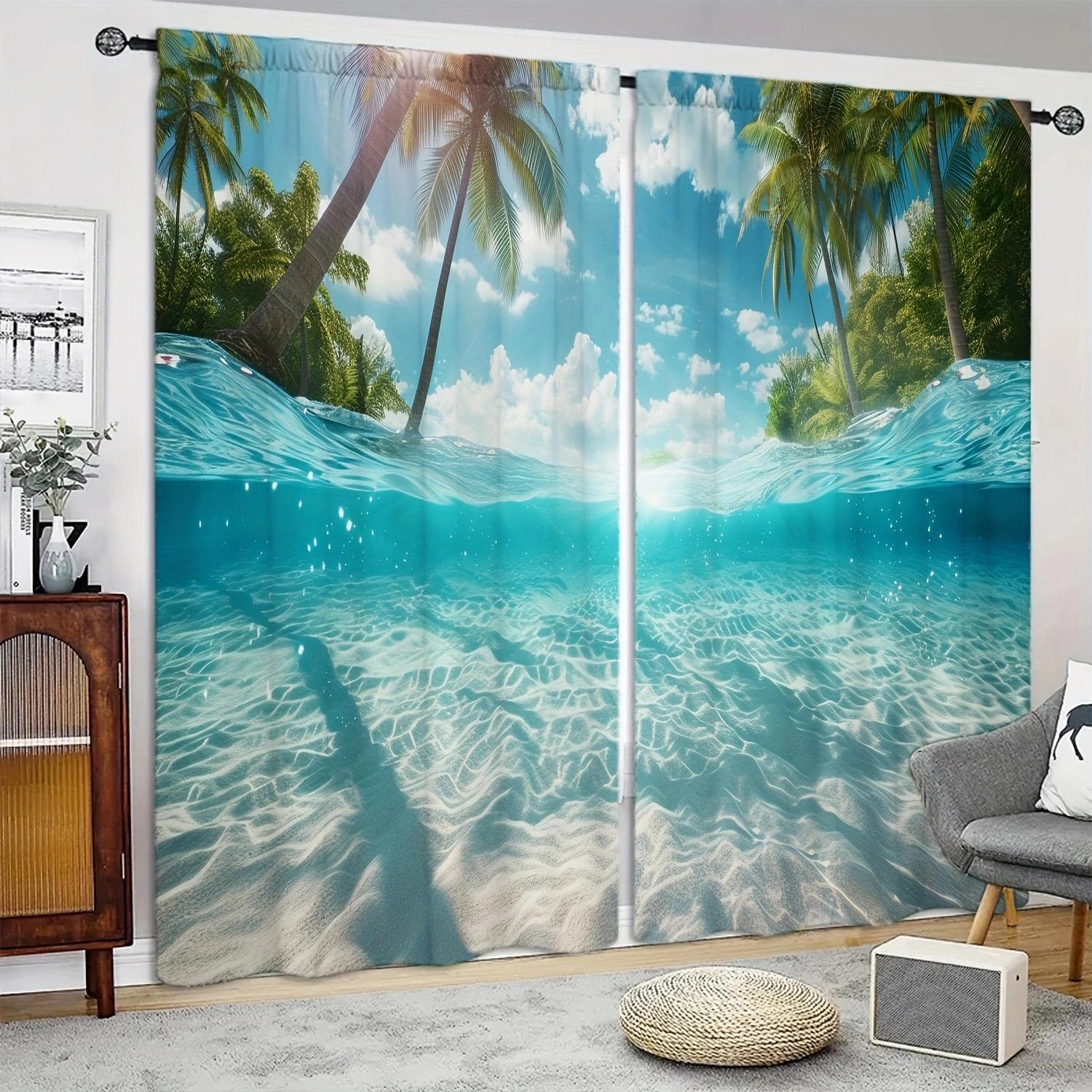 Ocean scenery Printed Curtain for Home Decor - Rod Pocket Window Treatment for Bedroom, Kitchen, Living Room 52.5cmX116cm X 2pcs
Ocean scenery Printed Curtain for Home Decor - Rod Pocket Window Treatment for Bedroom, Kitchen, Living Room 52.5cmX116cm X 2pcs