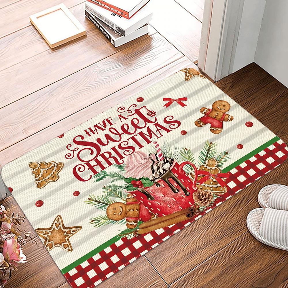 Christmas Gingerbread Man Printed Doormat Non-Slip Entrance Doormat Home Decor Carpet for Living Room Rugs Bathroom Floor Rug 40x60cm
Christmas Gingerbread Man Printed Doormat Non-Slip Entrance Doormat Home Decor Carpet for Living Room Rugs Bathroom Floor Rug 40x60cm