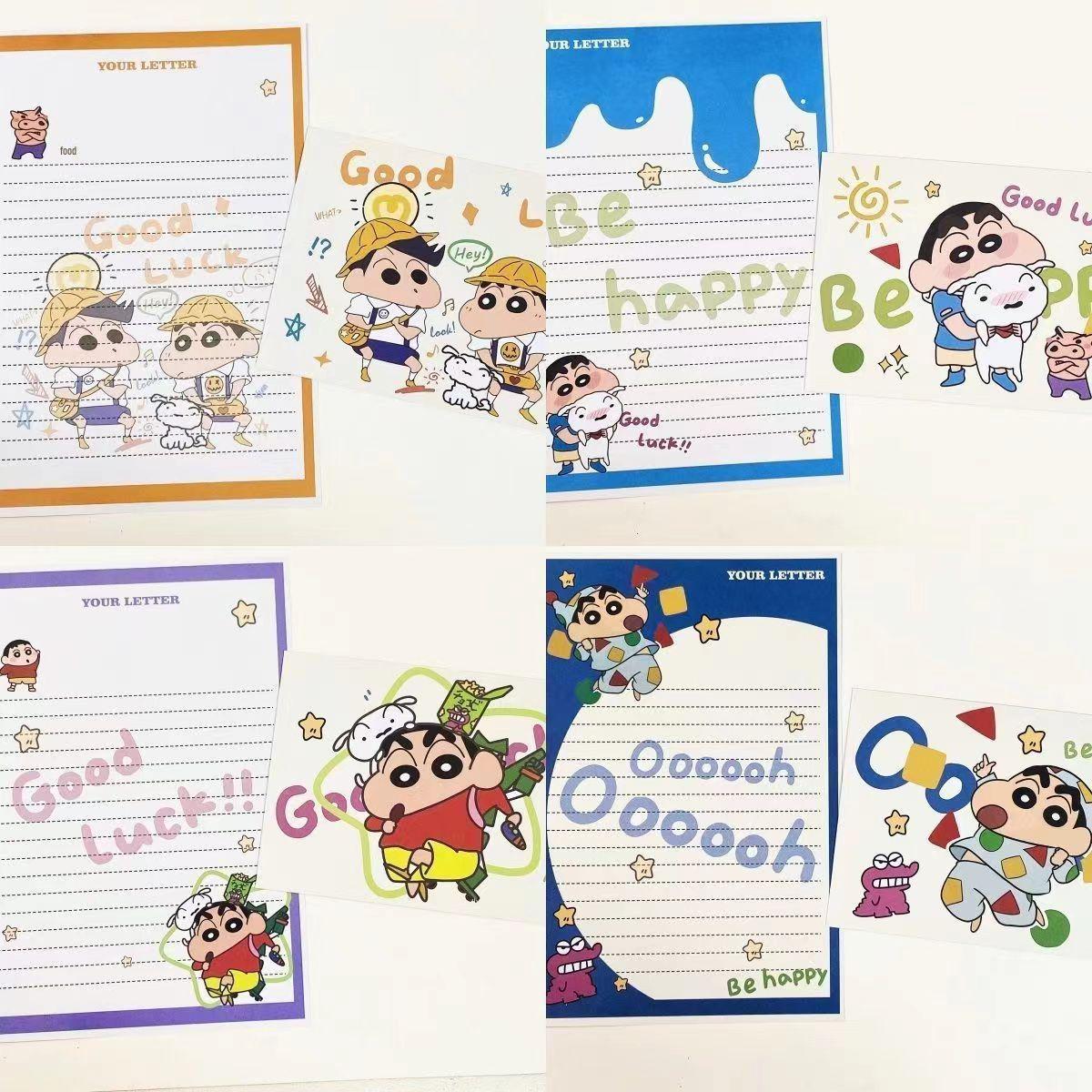 Lucky Shin-chan Anime Envelope & Letter Paper Set - Creative Cartoon Style, Perfect Message Gift for Her 4 Envelopes + 4 Letter Papers
Lucky Shin-chan Anime Envelope & Letter Paper Set - Creative Cartoon Style, Perfect Message Gift for Her 4 Envelopes + 4 Letter Papers