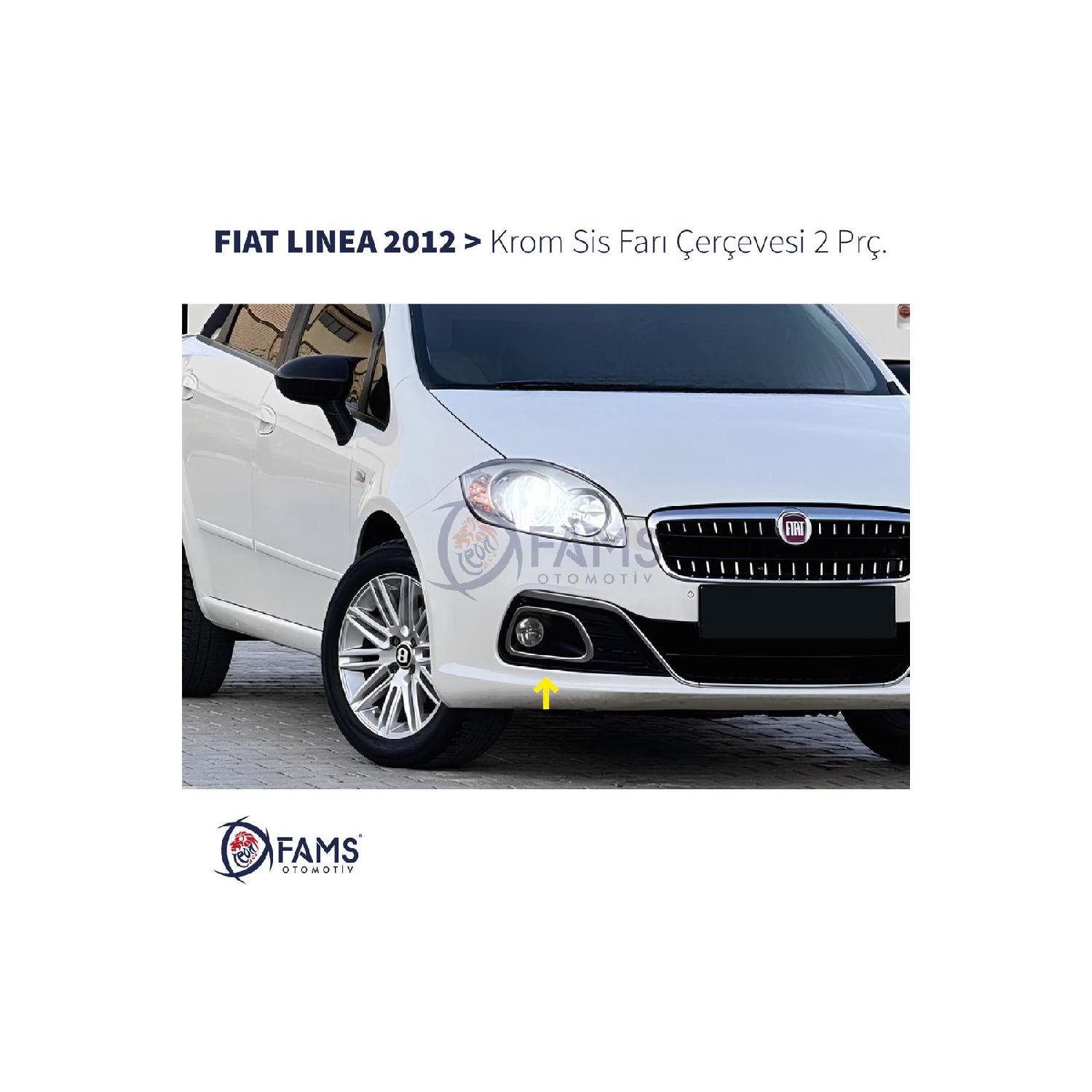 Хромированная рамка противотуманных фар Fiat Linea 2 шт.. 2012 И выше П.элик 
Хромированная рамка противотуманных фар Fiat Linea 2 шт.. 2012 И выше П.элик