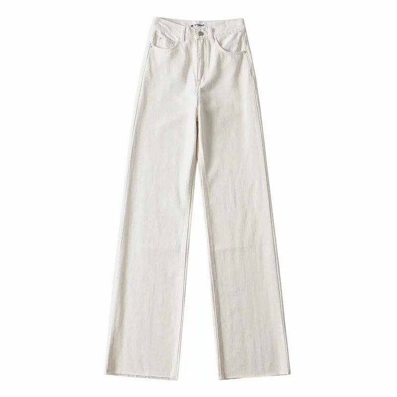 American Style 2025 Autumn High-Waisted Slimming Frayed Wide-Leg Floor-Length Pants for Women, Versatile Loose Straight-Leg Jeans, Trendy Long Pants White M
American Style 2025 Autumn High-Waisted Slimming Frayed Wide-Leg Floor-Length Pants for Women, Versatile Loose Straight-Leg Jeans, Trendy Long Pants White M