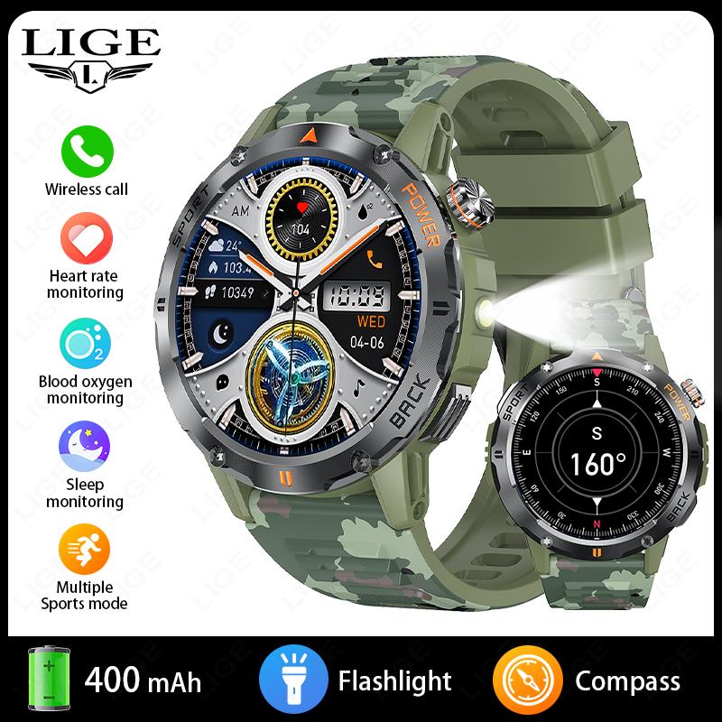 Smart Watch 1.53 Inch Color Screen Sport LED Flashlight Heart Rate Waterproof Fitness Tracker Bluetooth Call Smartwatch Men камуфляж зелений колір
Smart Watch 1.53 Inch Color Screen Sport LED Flashlight Heart Rate Waterproof Fitness Tracker Bluetooth Call Smartwatch Men камуфляж зелений колір