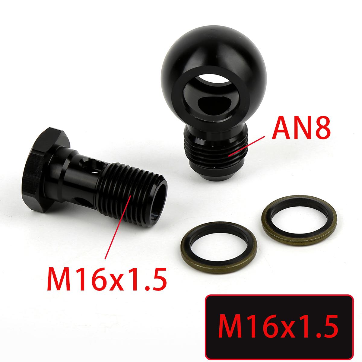 Aluminum M16x1.5 M18*1.5 M22*1.5 Bolt Hydraulic Clutch Screw & Banjo Adaptor Bolt Fitting Male AN10 Ball Fitting Adapter Kit M16x1.5-AN8
Aluminum M16x1.5 M18*1.5 M22*1.5 Bolt Hydraulic Clutch Screw & Banjo Adaptor Bolt Fitting Male AN10 Ball Fitting Adapter Kit M16x1.5-AN8
