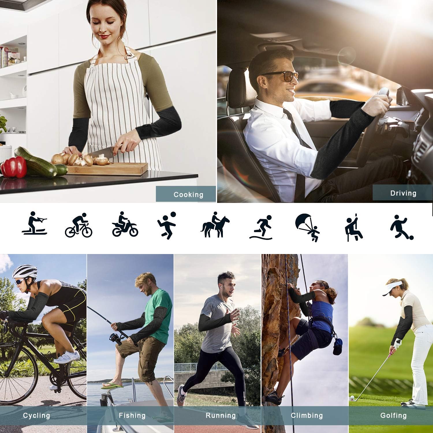 lovyoCoCo Рукава для рук Защита рук Защитный рукав от порезов, жаростойкий, против истирания для тонкой кожи и синяков Сад Кухня Ферма