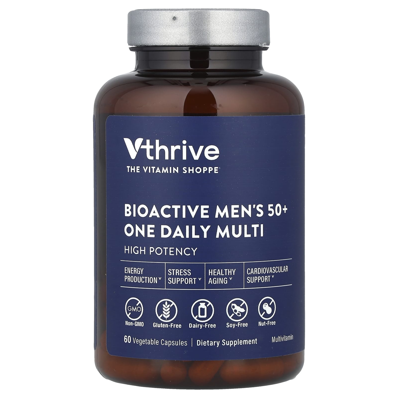 Vthrive, Bioactive Men s 50+ One Daily Multi, 60 овочевих капсул
Vthrive, Bioactive Men s 50+ One Daily Multi, 60 овочевих капсул