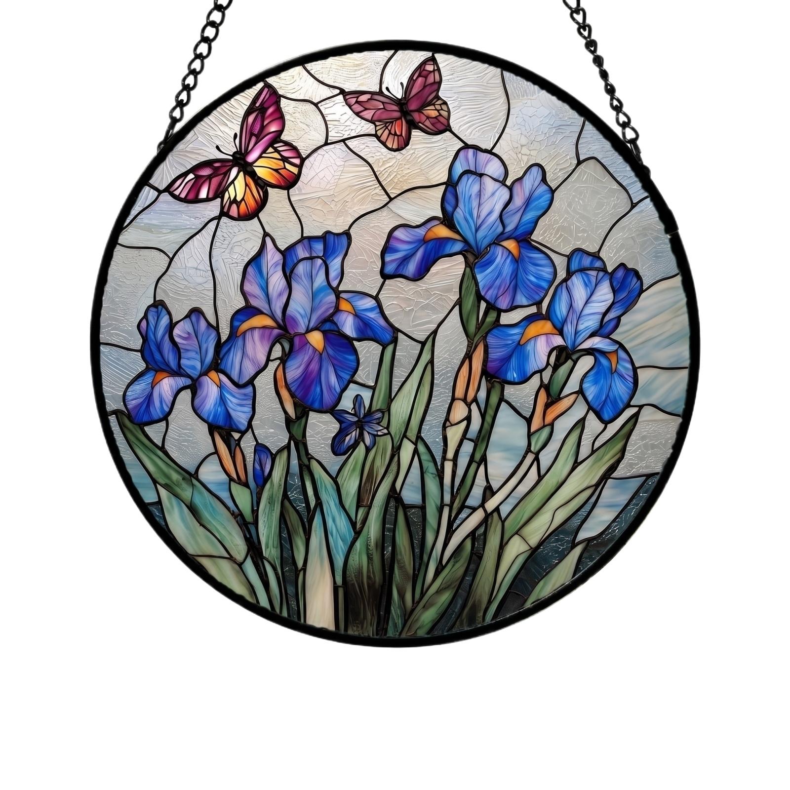Round Stained Glass Window Hanging Suncatcher with Tree and River Landscape Design Decorative Panel for Indoor Outdoor Use one size
Round Stained Glass Window Hanging Suncatcher with Tree and River Landscape Design Decorative Panel for Indoor Outdoor Use one size