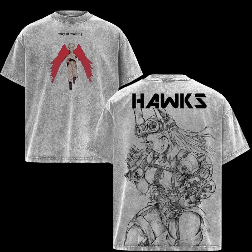 Hawks My Hero Academia T-shirt For Men Clothing Manga Graphic Short Sleeve Tees Tops Vintage Washed Oversized Cotton T Shirt XXL сірий колір
Hawks My Hero Academia T-shirt For Men Clothing Manga Graphic Short Sleeve Tees Tops Vintage Washed Oversized Cotton T Shirt XXL сірий колір