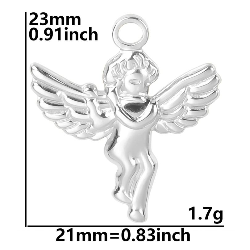 No Fade Silver Color Stainless Steel Angel Charms For Jewelry Making Supplies Handmade Necklace Earrings Pendant DIY Heart Cross
No Fade Silver Color Stainless Steel Angel Charms For Jewelry Making Supplies Handmade Necklace Earrings Pendant DIY Heart Cross