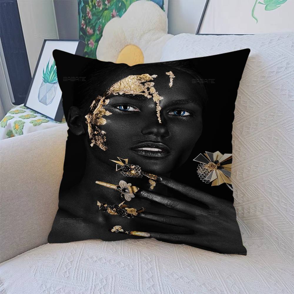 Fashion Portrait Of A Dark-skinned Girl With Gold Cushion Cover Car Throw Pillow Case For Car Christmas Gift 40x40cm 45x45cm 30cmx30cm
Fashion Portrait Of A Dark-skinned Girl With Gold Cushion Cover Car Throw Pillow Case For Car Christmas Gift 40x40cm 45x45cm 30cmx30cm