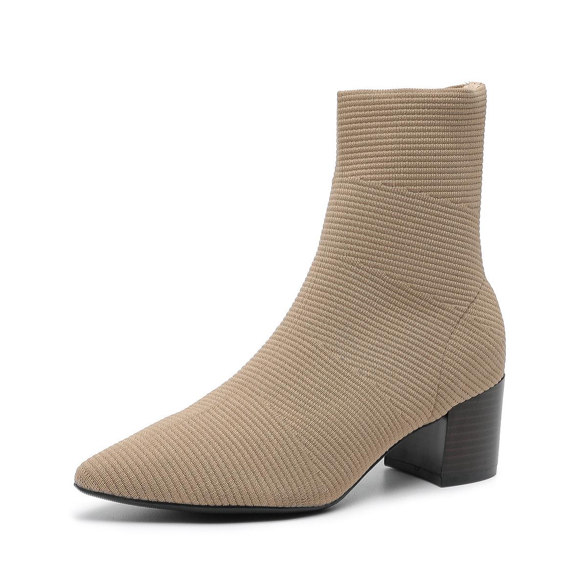 Женские остроносые ботильоны-носки на низком толстом блочном каблуке, эластичные короткие ботильоны, удобные женские трикотажные ботинки «Челси» 43
Женские остроносые ботильоны-носки на низком толстом блочном каблуке, эластичные короткие ботильоны, удобные женские трикотажные ботинки «Челси» 43