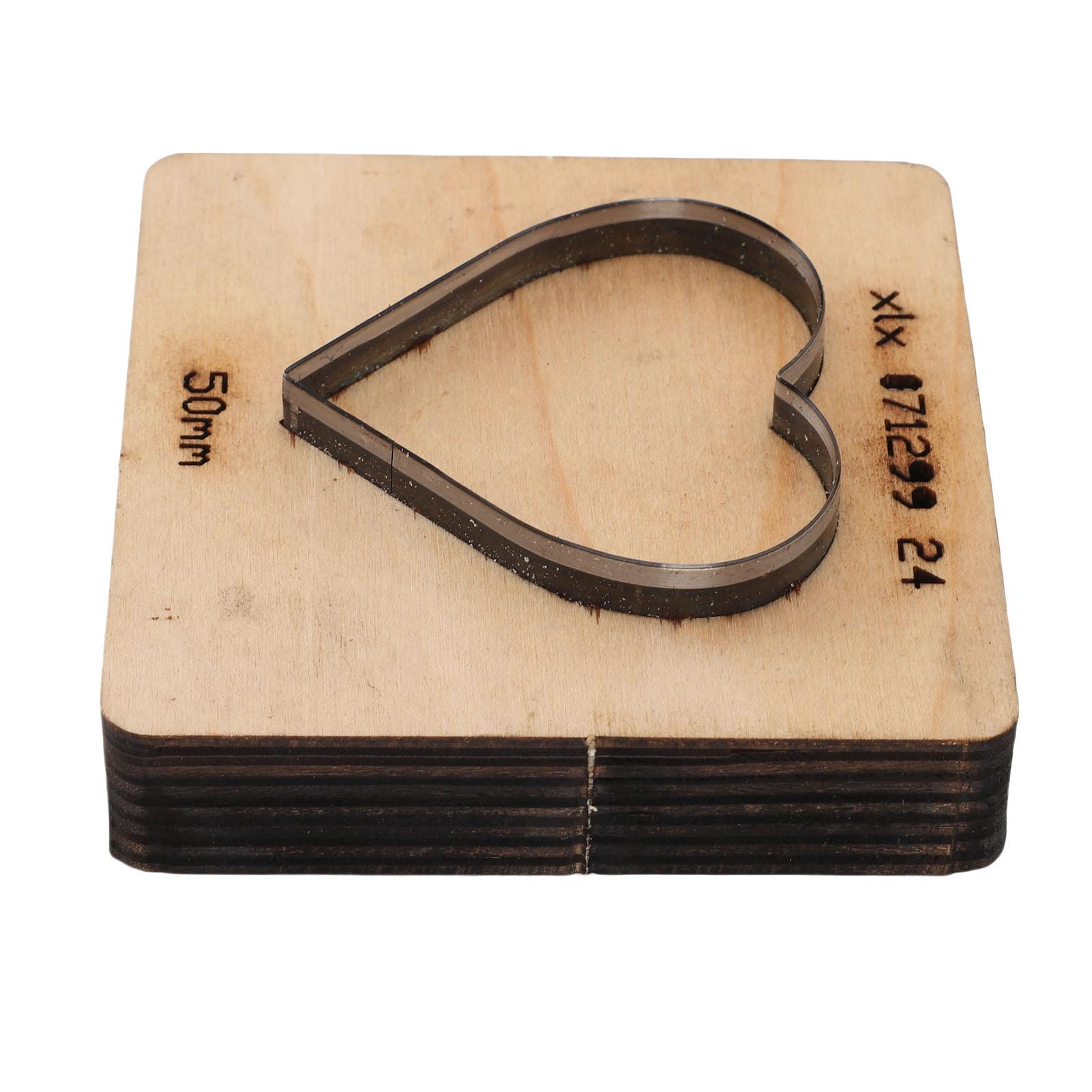 Heart Shape Leather Cutting Die High Carbon Steel Leather Punching Die with Thick Wooden Base for Crafts
Heart Shape Leather Cutting Die High Carbon Steel Leather Punching Die with Thick Wooden Base for Crafts