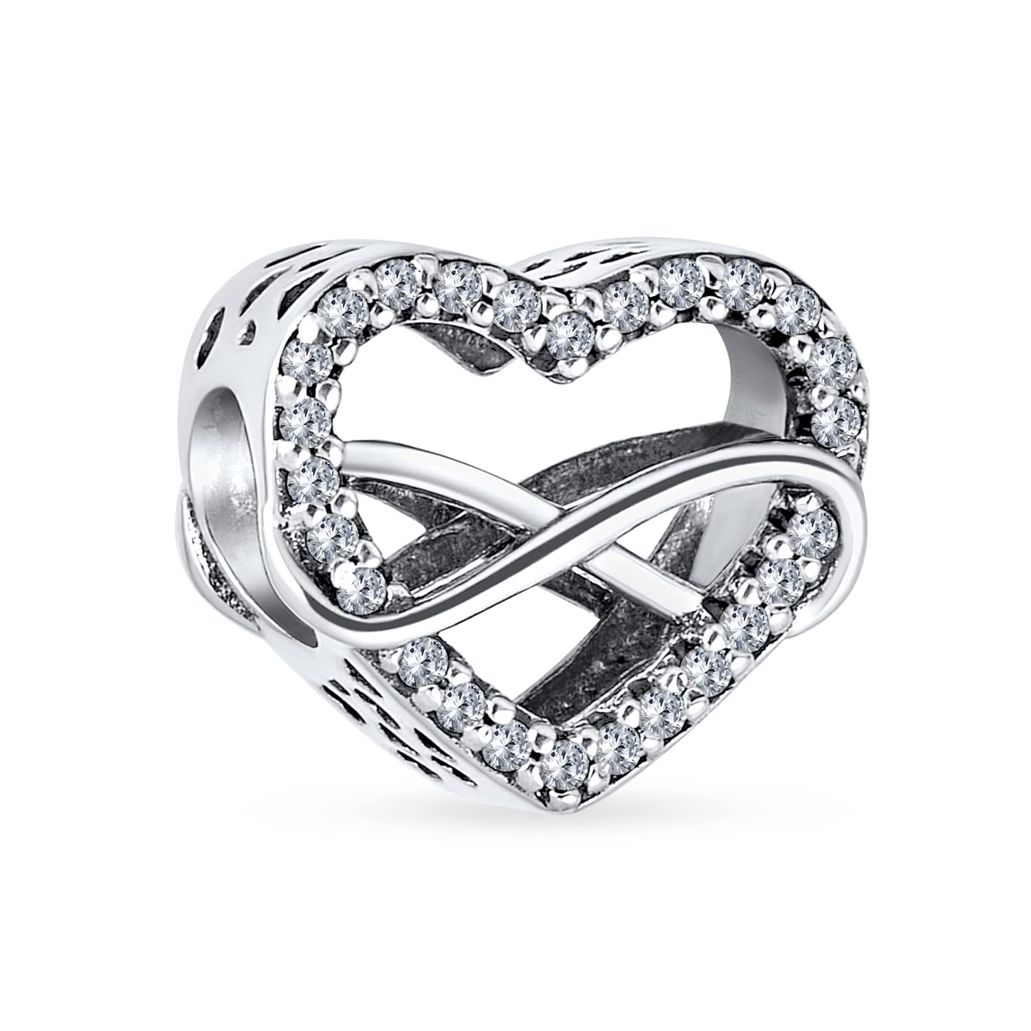 Couples Eternal Love Knot Figurine 8 Motif Quartz Crystal Accent Infinity Open Heart Bead Charm for Women Teen Sterling Silver Fit European Bracelet
Couples Eternal Love Knot Figurine 8 Motif Quartz Crystal Accent Infinity Open Heart Bead Charm for Women Teen Sterling Silver Fit European Bracelet