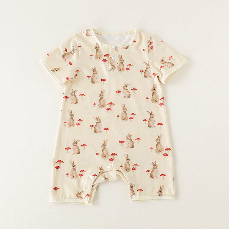 Infant and Toddler Printed Short-Sleeved Jumpsuit Pure Cotton 2026 Spring and Summer New Style Newborn Boxer Romper Red Rabbit 73 cm
Infant and Toddler Printed Short-Sleeved Jumpsuit Pure Cotton 2026 Spring and Summer New Style Newborn Boxer Romper Red Rabbit 73 cm