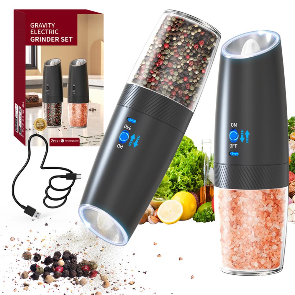 KLT DGS-KYMQ-47A 2Pcs Gravity Sensor Electric Pepper Grinder Kitchen Pepper Grinding Tool (BPA Free,No FDA Certification) Type A 
KLT DGS-KYMQ-47A 2Pcs Gravity Sensor Electric Pepper Grinder Kitchen Pepper Grinding Tool (BPA Free,No FDA Certification) Type A