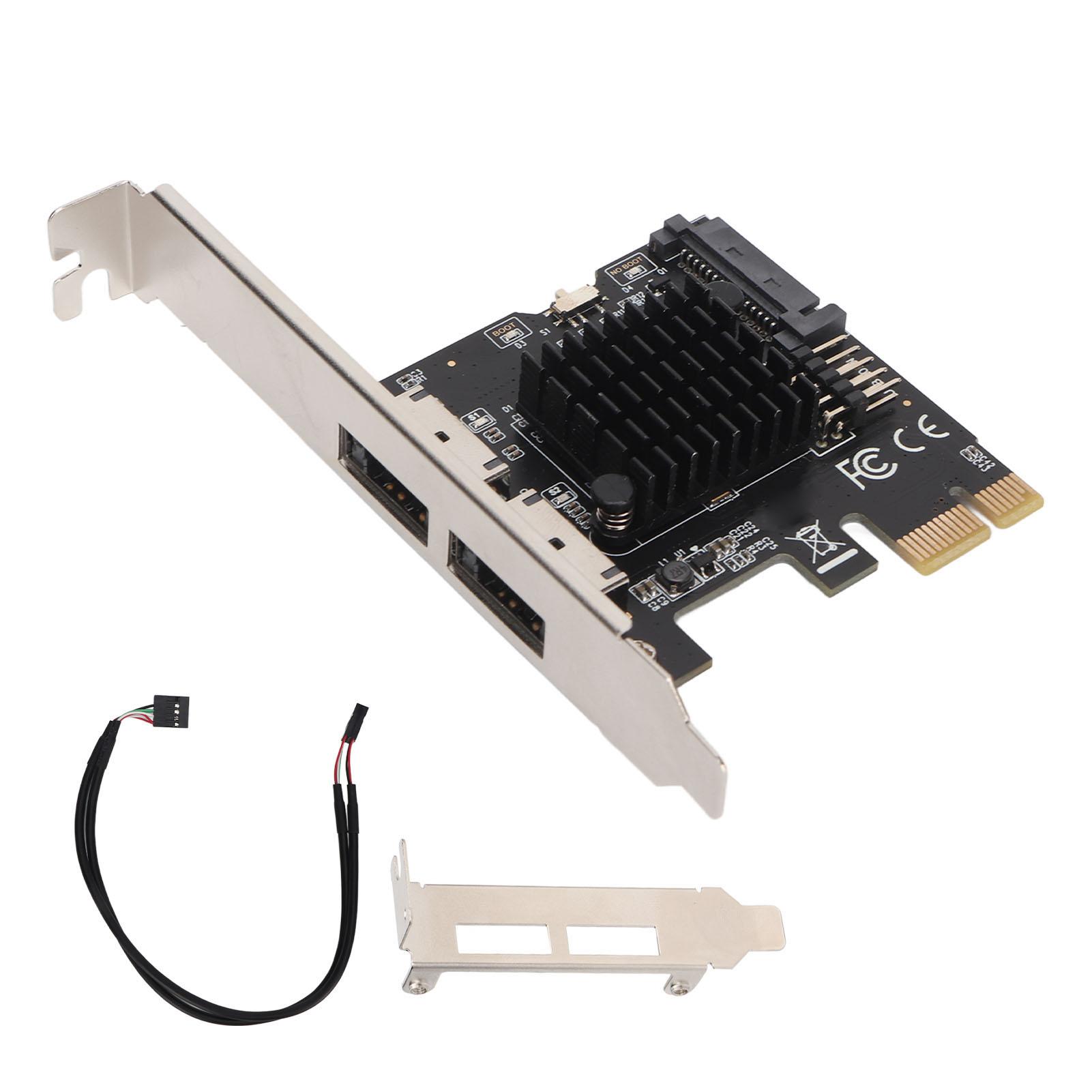 PCIE для живлення карти розширення ESATA 2 порти 6,0 Гбіт/с Підтримка гарячої заміни Plug and Play PCI Express SATA
PCIE для живлення карти розширення ESATA 2 порти 6,0 Гбіт/с Підтримка гарячої заміни Plug and Play PCI Express SATA