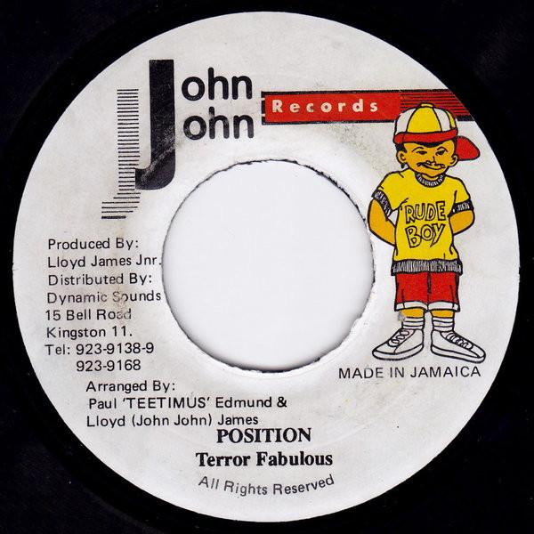 7inch Record TERROR FABULOUS - Position NONE John John Recor Jamaica Reggae, Ska & Dub Used
7inch Record TERROR FABULOUS - Position NONE John John Recor Jamaica Reggae, Ska & Dub Used