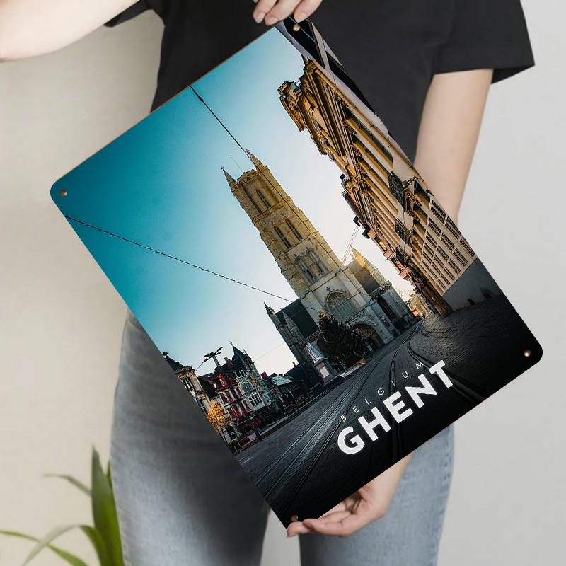 Ghent Belgium Cityscape Metal Wall Art European Church Architecture Decorative Painting for Living Room 20x30cm(7.8x11.8inch)
Ghent Belgium Cityscape Metal Wall Art European Church Architecture Decorative Painting for Living Room 20x30cm(7.8x11.8inch)
