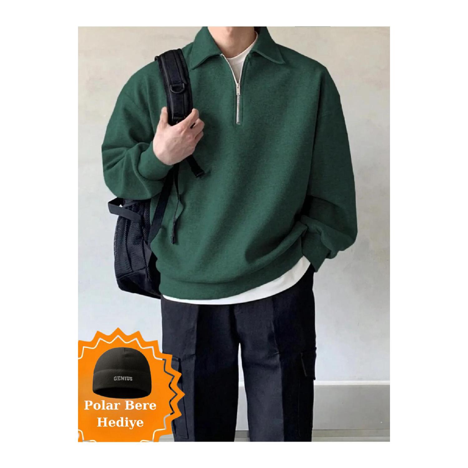 Толстовка большого размера с воротником-поло Storemen s Толстовка с половиной молнии
Толстовка большого размера с воротником-поло Storemen s Толстовка с половиной молнии