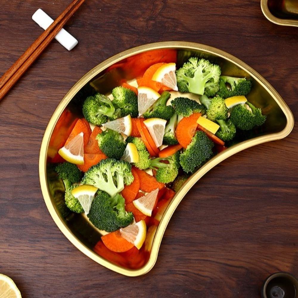 Thickened Vegetable Plate Funny Child Plate Dinnerware Half-Moon Metal Trays Restaurant серебряный
Thickened Vegetable Plate Funny Child Plate Dinnerware Half-Moon Metal Trays Restaurant серебряный