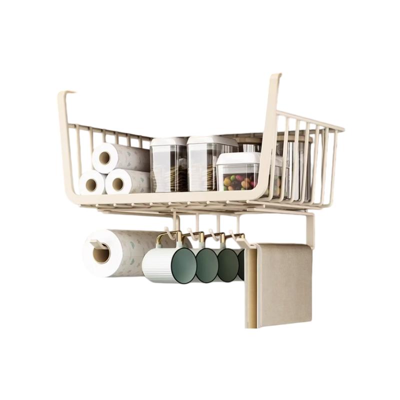 MUYA Kitchen Storage Rack Organizer, Household Cabinet Divider, Hanging Basket for Under-Cabinet Storage, Cabinet Shelf Organizer, White білий
MUYA Kitchen Storage Rack Organizer, Household Cabinet Divider, Hanging Basket for Under-Cabinet Storage, Cabinet Shelf Organizer, White білий