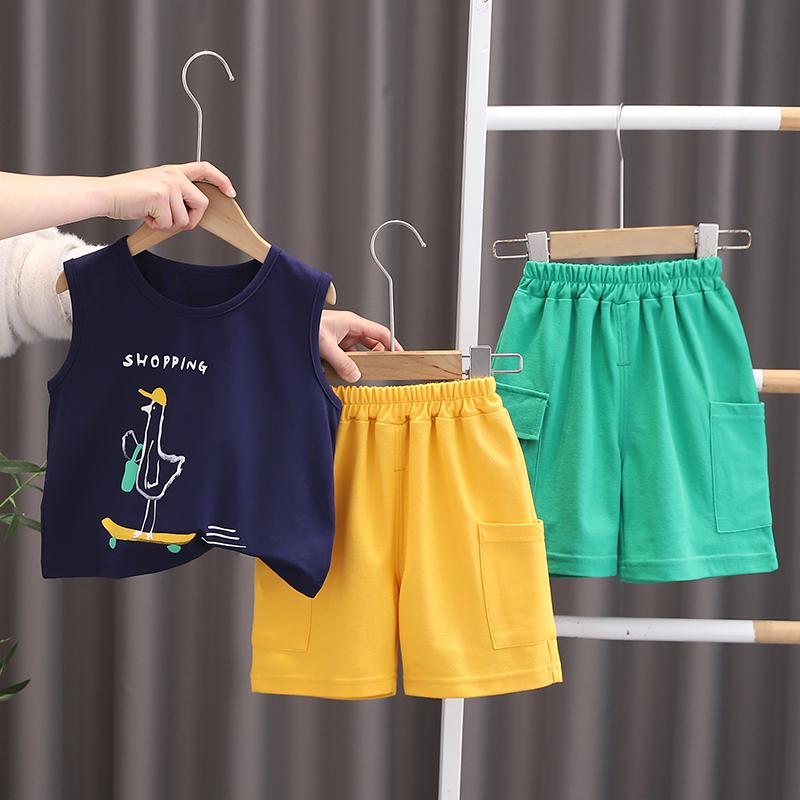 Boys set Children s sleeveless cartoon vest+casual shorts two-piece set Comfortable clothes For boys babies S жовтий
Boys set Children s sleeveless cartoon vest+casual shorts two-piece set Comfortable clothes For boys babies S жовтий