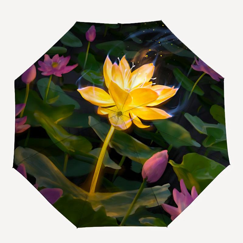 1pc Lotus Pond Automatic Open/Close, 8-Rib Durable Frame, Compact Folding, Elegant Man/Women s Travel006
1pc Lotus Pond Automatic Open/Close, 8-Rib Durable Frame, Compact Folding, Elegant Man/Women s Travel006