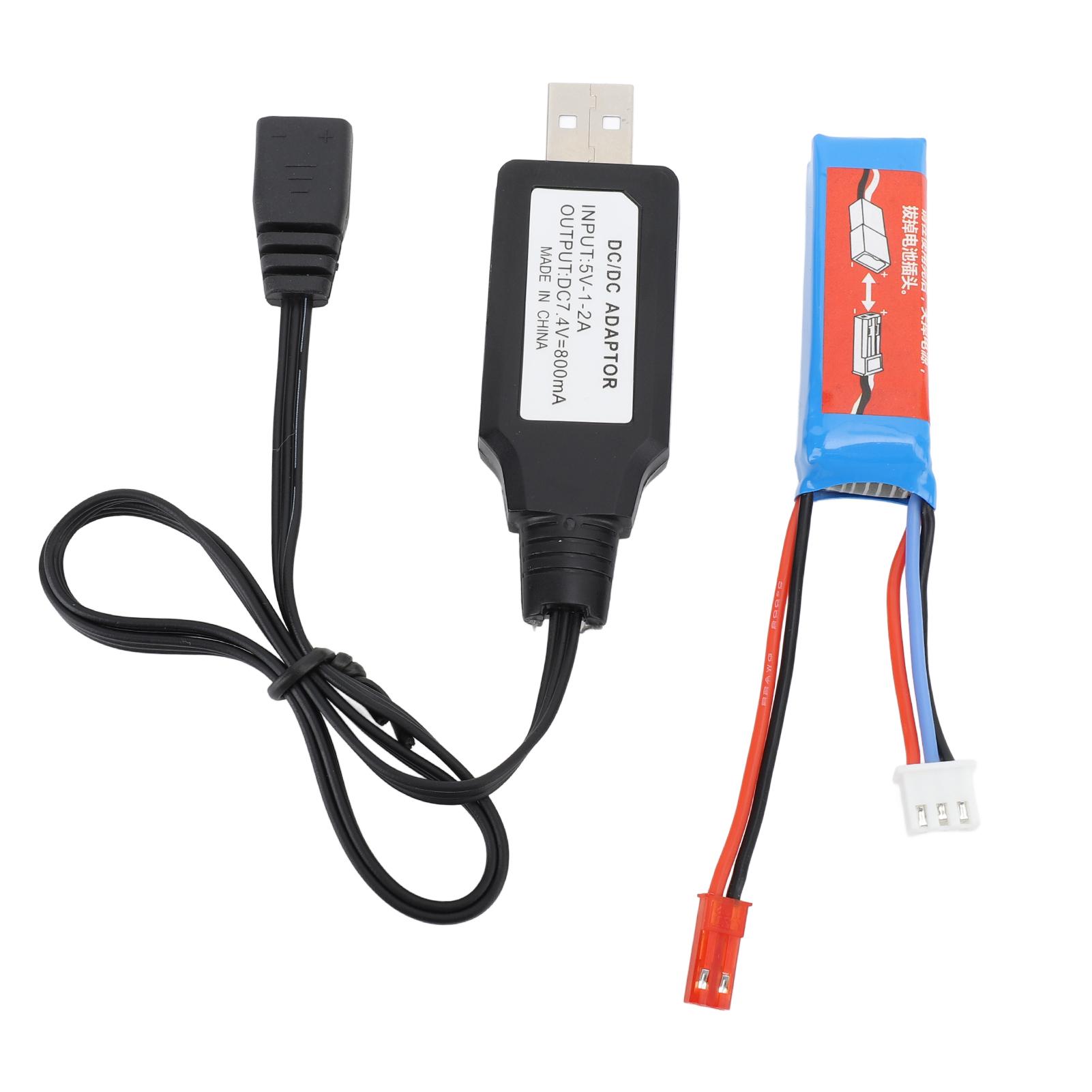 7.4V 400mAh RC Lithium Battery with Charger 20C JST Plug Durable for WLtoys 1:28 K969 K989 284161 RC Cars
7.4V 400mAh RC Lithium Battery with Charger 20C JST Plug Durable for WLtoys 1:28 K969 K989 284161 RC Cars