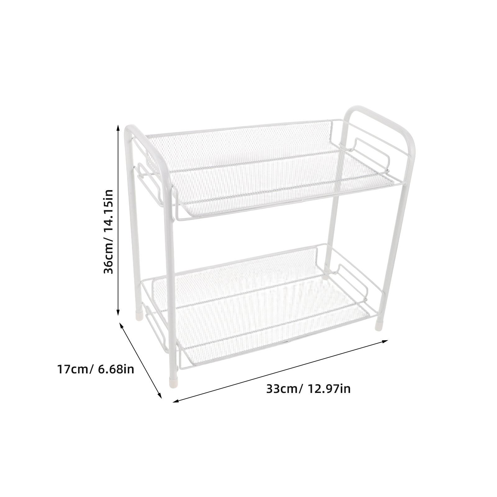 Double-Layer Coffee Holder Countertop Organizer Stainless Steel Kitchen Storage Shelf Coffee Station Mug Rack Spice Seasoning білий
Double-Layer Coffee Holder Countertop Organizer Stainless Steel Kitchen Storage Shelf Coffee Station Mug Rack Spice Seasoning білий