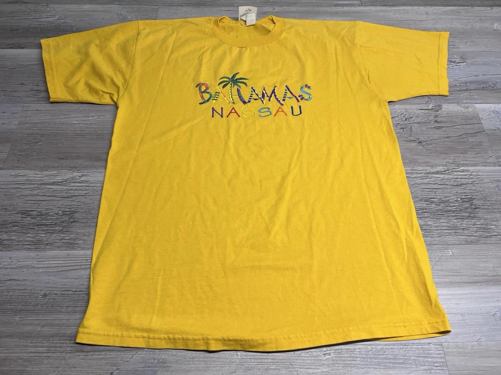 Vintage Nassau Bahamas T-Shirt Tropical Embroidered Size XL Souvenir Tee Yellow S
Vintage Nassau Bahamas T-Shirt Tropical Embroidered Size XL Souvenir Tee Yellow S