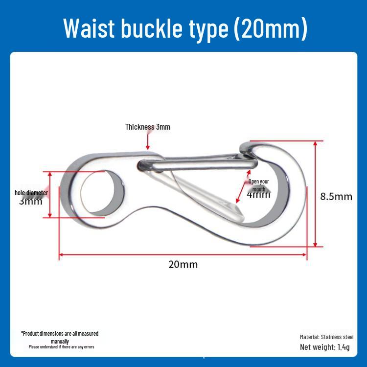 304 Stainless Steel Adjustable Quick Release Waist Buckle Keychain Bag Accessory & DIY Decorative Pendant Spring Hook
304 Stainless Steel Adjustable Quick Release Waist Buckle Keychain Bag Accessory & DIY Decorative Pendant Spring Hook