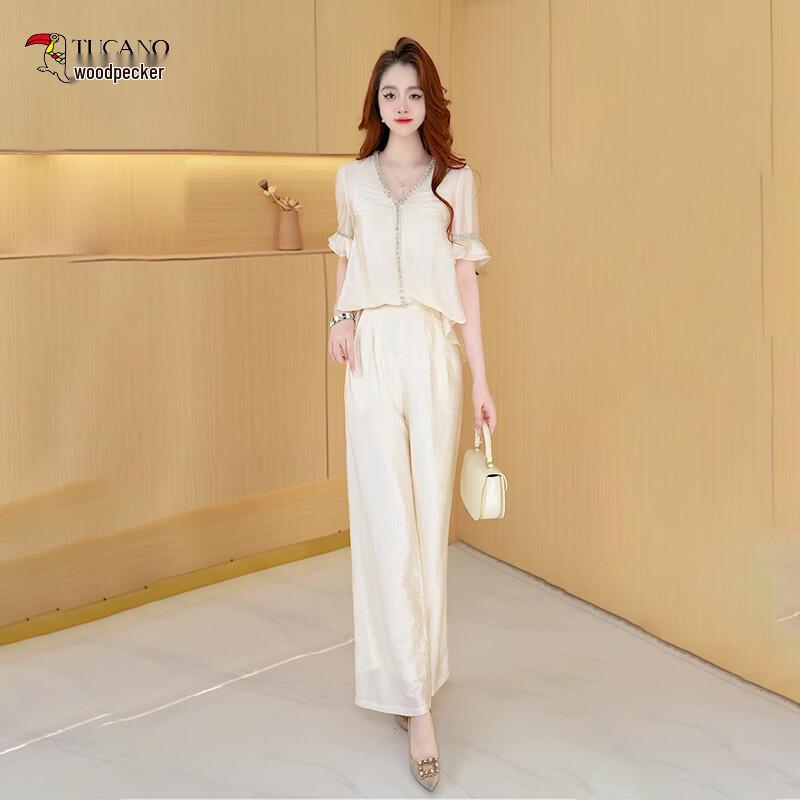 Women s Half-Sleeve Top & Straight Pants Two-Piece Set XL
Women s Half-Sleeve Top & Straight Pants Two-Piece Set XL