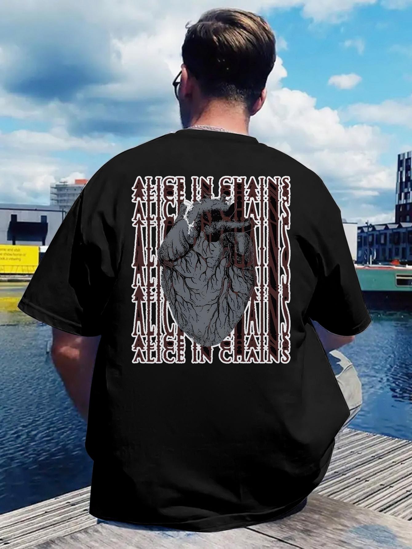 Vintage Rock Band Graphic T-shirt - Heart & Guitar Design L
Vintage Rock Band Graphic T-shirt - Heart & Guitar Design L
